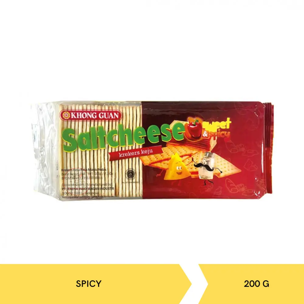 KHONG GUAN CRACKERS SALTCHEESE SWEET & SPICY PCK 200g