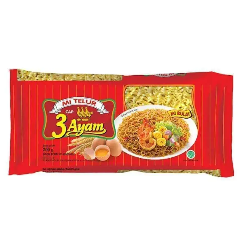 3 AYAM MIE TELOR SUPER MERAH PCK 200g