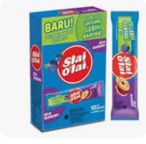 ROMA BISCUIT SUSU+SELAI SLAI O'LAI BLUEBERRY PCK 24/32g