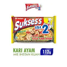 SUKSES'S MIE INSTANT KUAH ISI 2 KARI AYAM PCK 112g