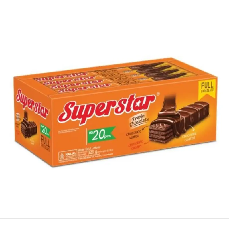 SUPERSTAR WAFER TRIPLE CHOCOLATE BOX 6x12.5g