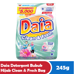 DAIA DETERGENT BUBUK HIJAB CLEAN & FRESH BAG 252/245g