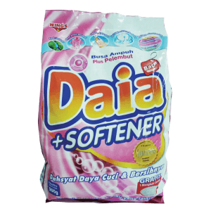 DAIA DETERGENT BUBUK+SOFTENER ROMANTIC PINK BAG 800g