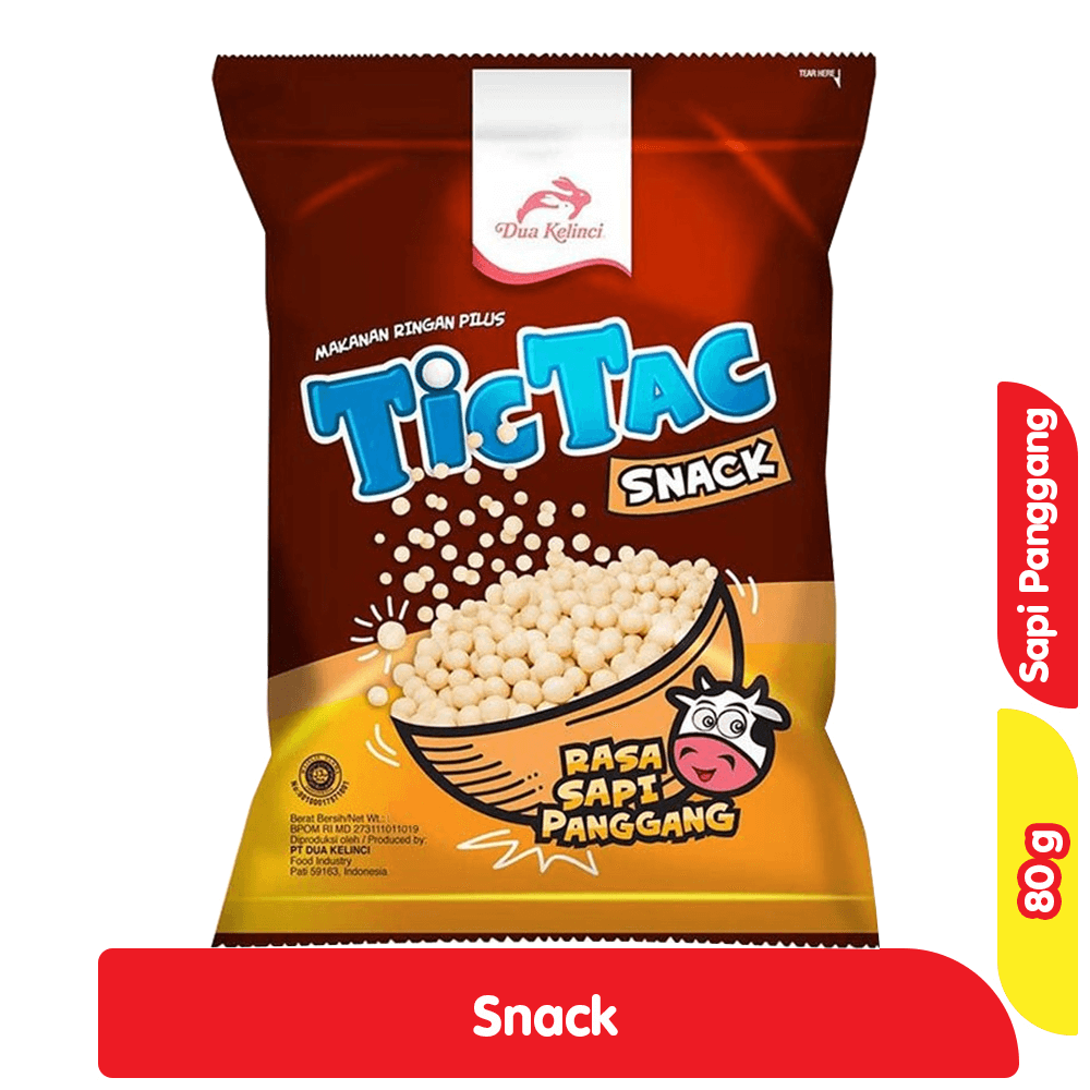 Dua Kelinci Tic Tac Pilus Sapi Panggang 80 g