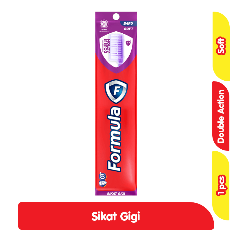 Formula Sikat Gigi Silver Protector Double Action Soft