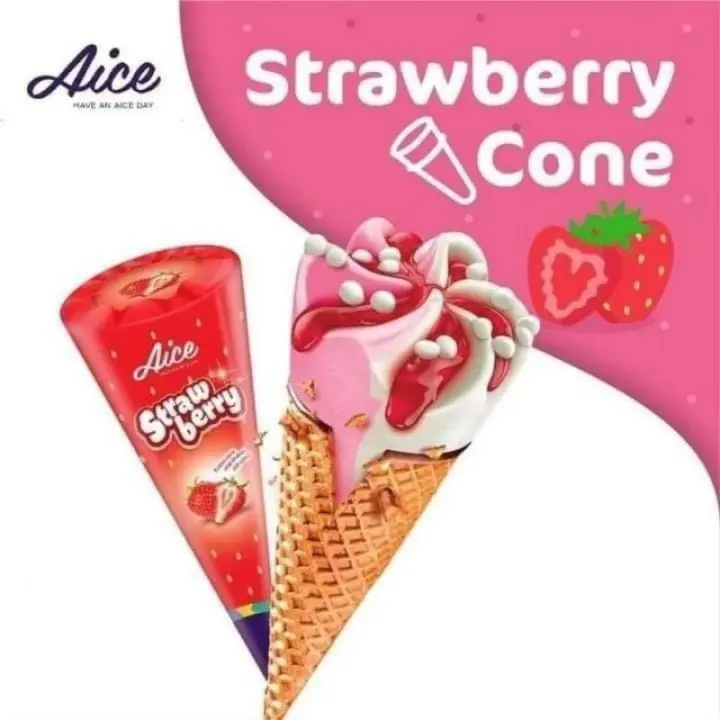 AICE STRAWBERRY CONE