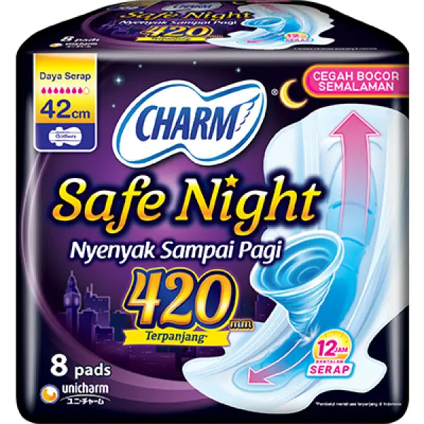 CHARM SAFE NIGHT 42 CM GATHERS 7+1