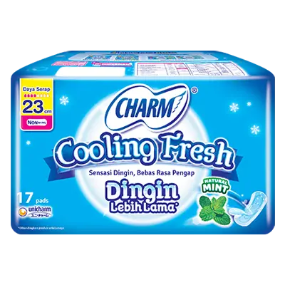 Charm Cooling Fresh Pembalut Wanita Non Wing Natural Mint 23 cm 22 pads