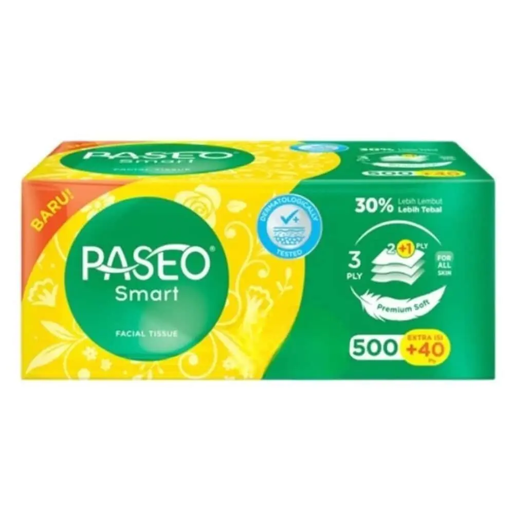 PASEO SMART FACIAL TISSUE SOFT 540PLY 