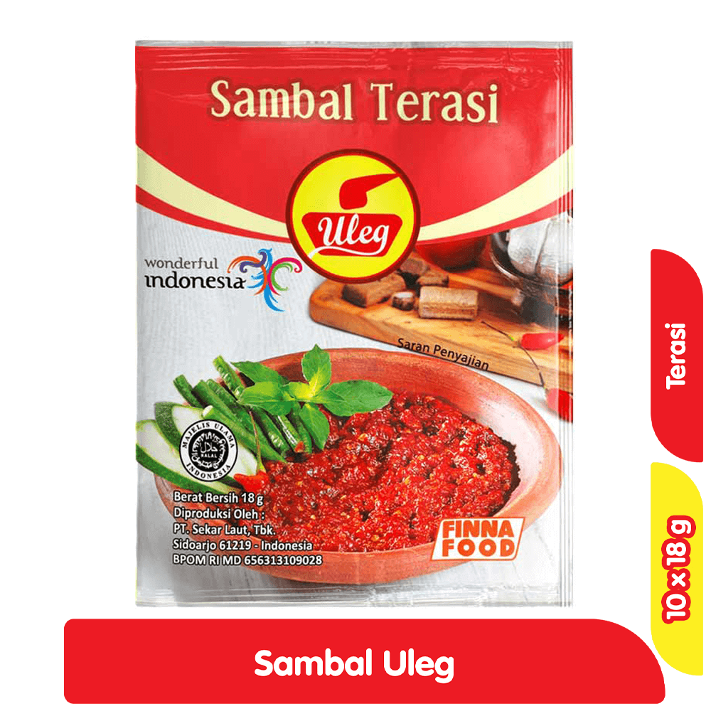 ULEK SAMBAL TERASI 18 g ISI 10 PCS 