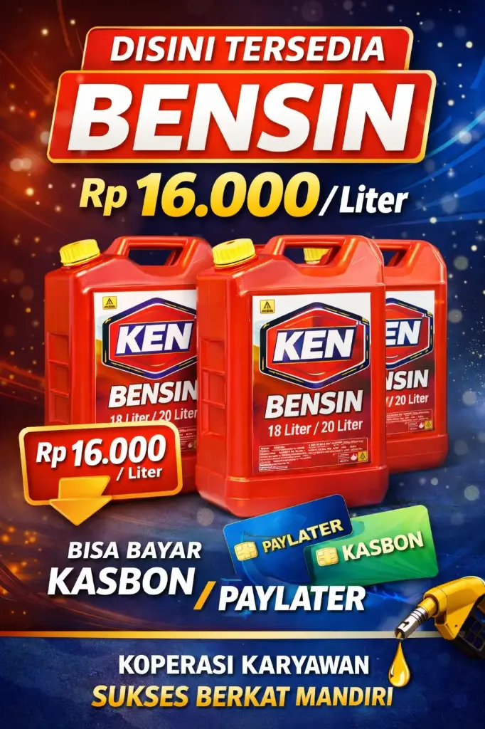 MINYAK BENSIN KEMASAN KEN 18 LITER