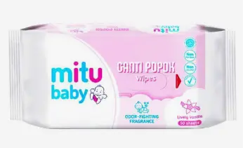 Mitu Baby Tisu Basah Bayi Ganti Popok Lively vanilla 50 s - Beli 1 Gratis 1