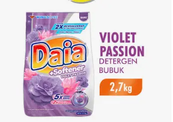DAIA DETERGENT +SOFTENER VIOLET PASSION 2,7 Kg