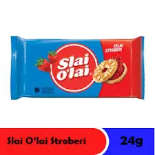 [3116] ROMA BISCUIT SUSU+SELAI SLAI O'LAI STRAWBERRY PCK 24/32g