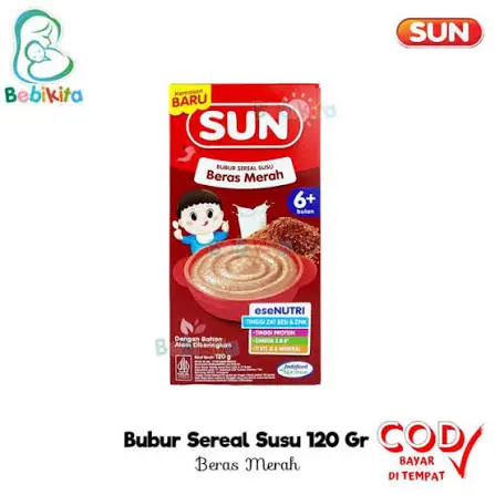 [3606] SUN BUBUR SEREAL SUSU BERAS MERAH BOX 120g