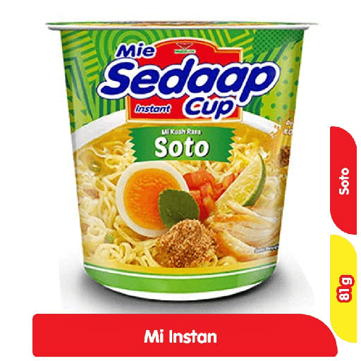 [7782] Sedaap Mi Instan Cup Soto 81 g