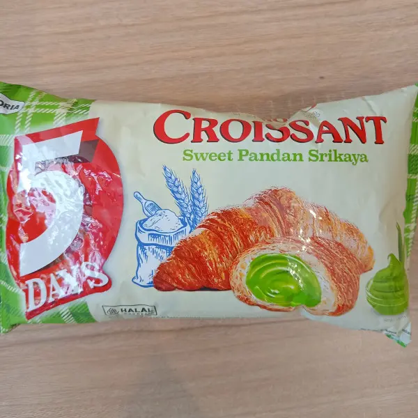 5Days Roti Croissant Isi Pandan Srikaya 60 g