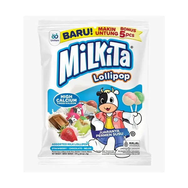 MILKITA LOLLIPOP 27O GR OMG 30 PCS