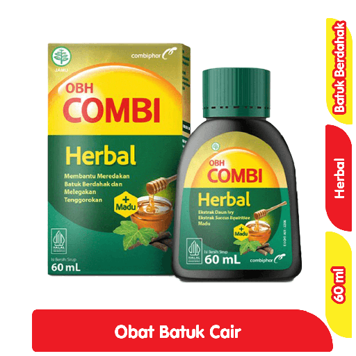 [6338] OBH Combi Herbal Obat Batuk Berdahak Mentol 60 Ml