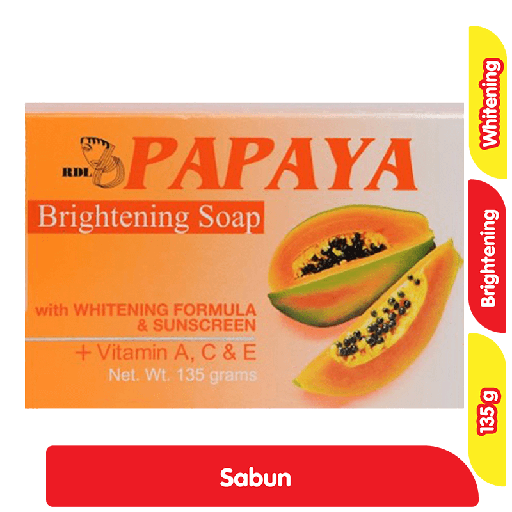 [6484] RDL PAPAYA SABUN WAJAH BRIGHTENING STRIP ORANGE 135 GR