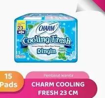 CHARM COOLING FRESH WING 23 CM 15 PADS