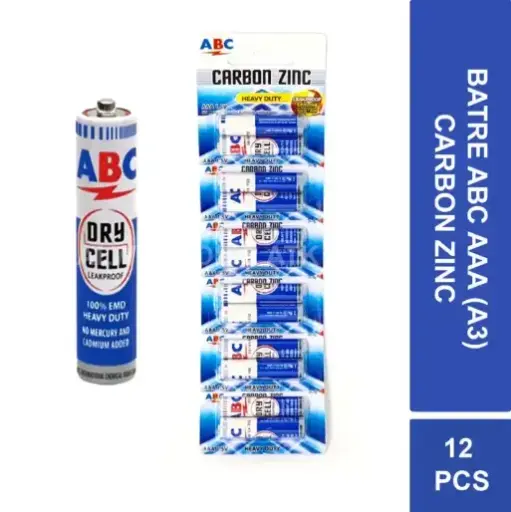 BATERAI AAA MERK ABC ISI 12